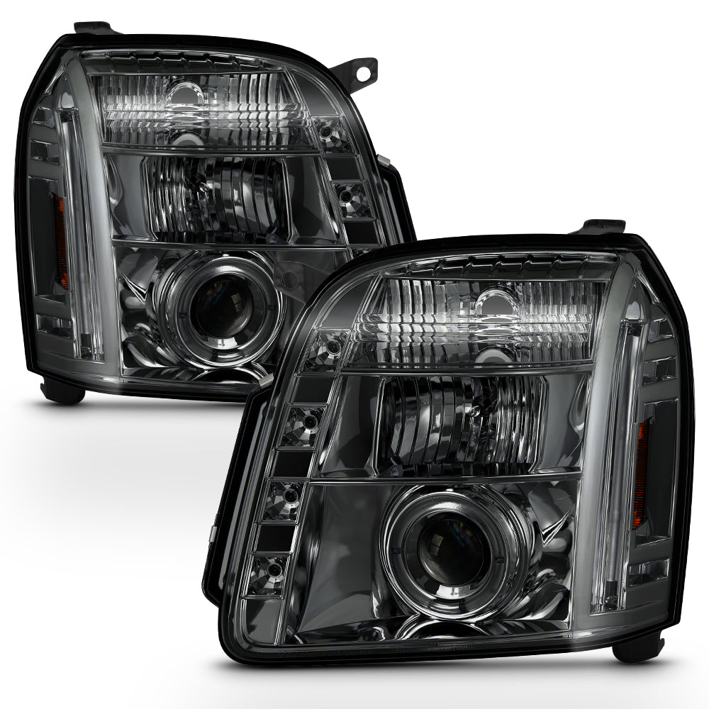 Chrome Housing Headlights Assembly Pair For GMC Yukon XL 1500/2500 2007-2014 – DOT Certified