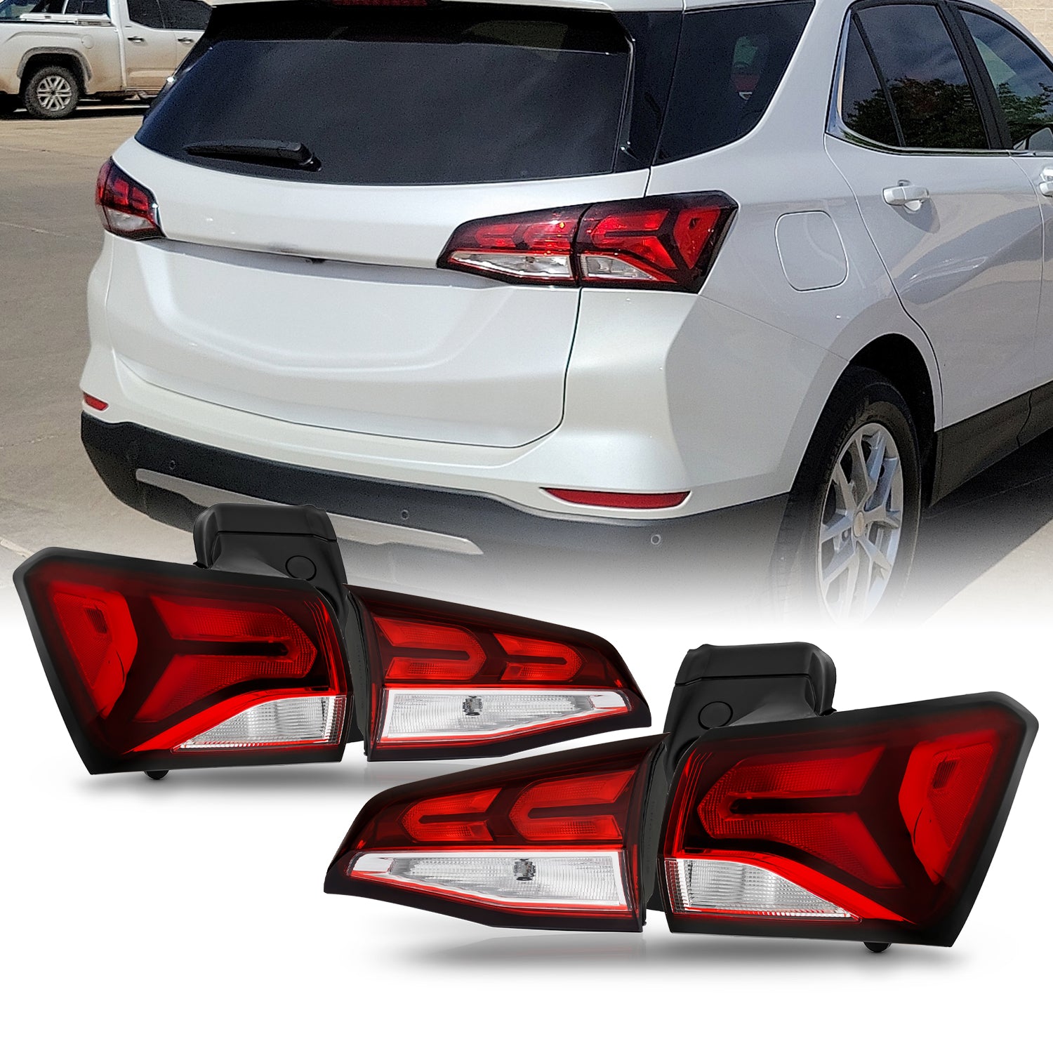 Right Inner Outer LED Tail Light Rear Brake Lamp For Chevrolet Equinox 2022-2023 Right Inner Outer LED Tail Light Rear Brake Lamp For Chevrolet Equinox 2022-2023
