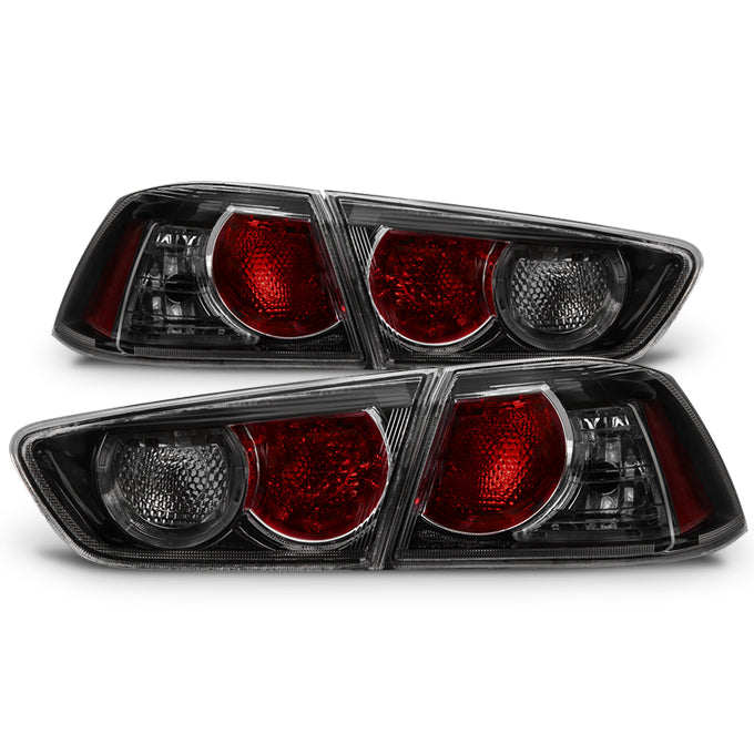 1 Pair LED Tail Lights For Mitsubishi Lancer EVO X 2008-2017 Smoked 1 Pair LED Tail Lights For Mitsubishi Lancer EVO X 2008-2017 Smoked