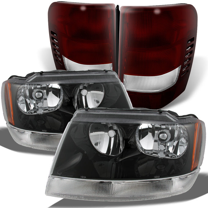 Halogen Headlight Left Driver Side W/o Bulbs Fits 2002-2004 Jeep Grand Cherokee Laredo - Foto 8