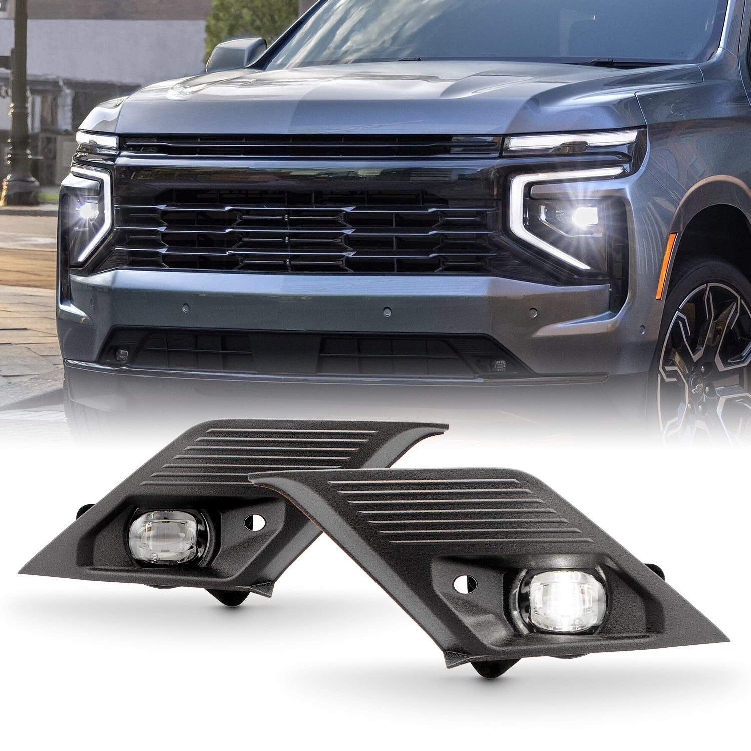 For Honda Stream 2007 Front Fog Light Kit W/Bulbs, Switch & Frame - HUAHEE 55W