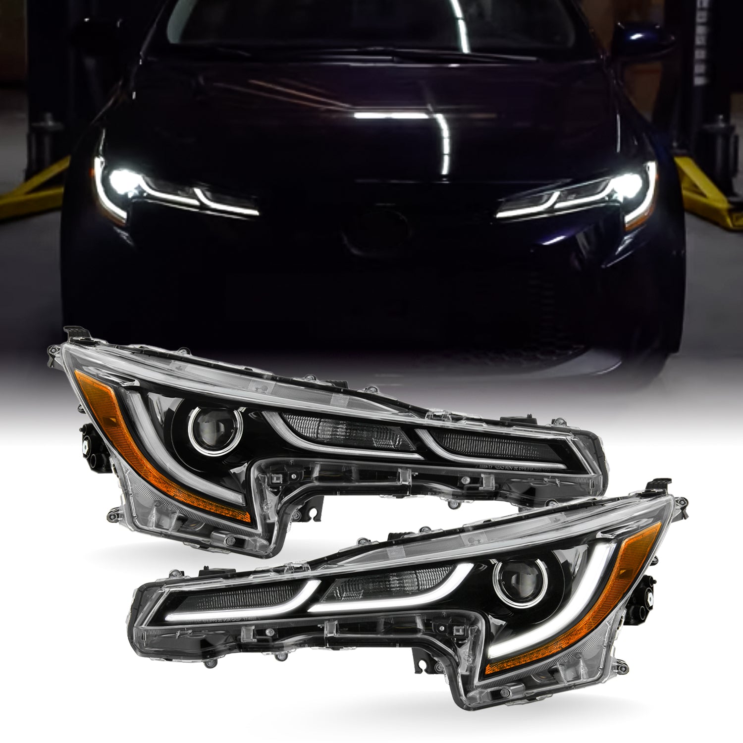 Right Passenger Side LED Headlight Assembly For 2020-2022 Toyota Corolla LE/XLE Sedan 12 thumbnail image