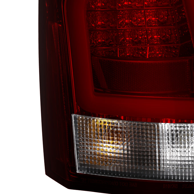 Red Smoke Tail Light Lamps Set For 2008-2010 Chrysler 300 Base & Touring Models - Left & Right