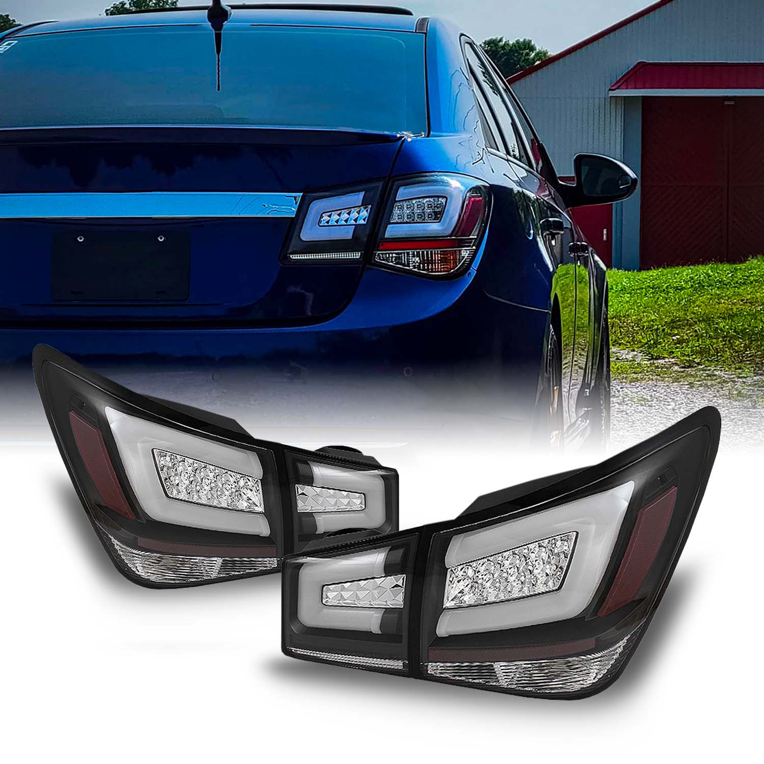 AKKON - For 10-15 Chevy Cruze 16 Limited J300 Black Bezel