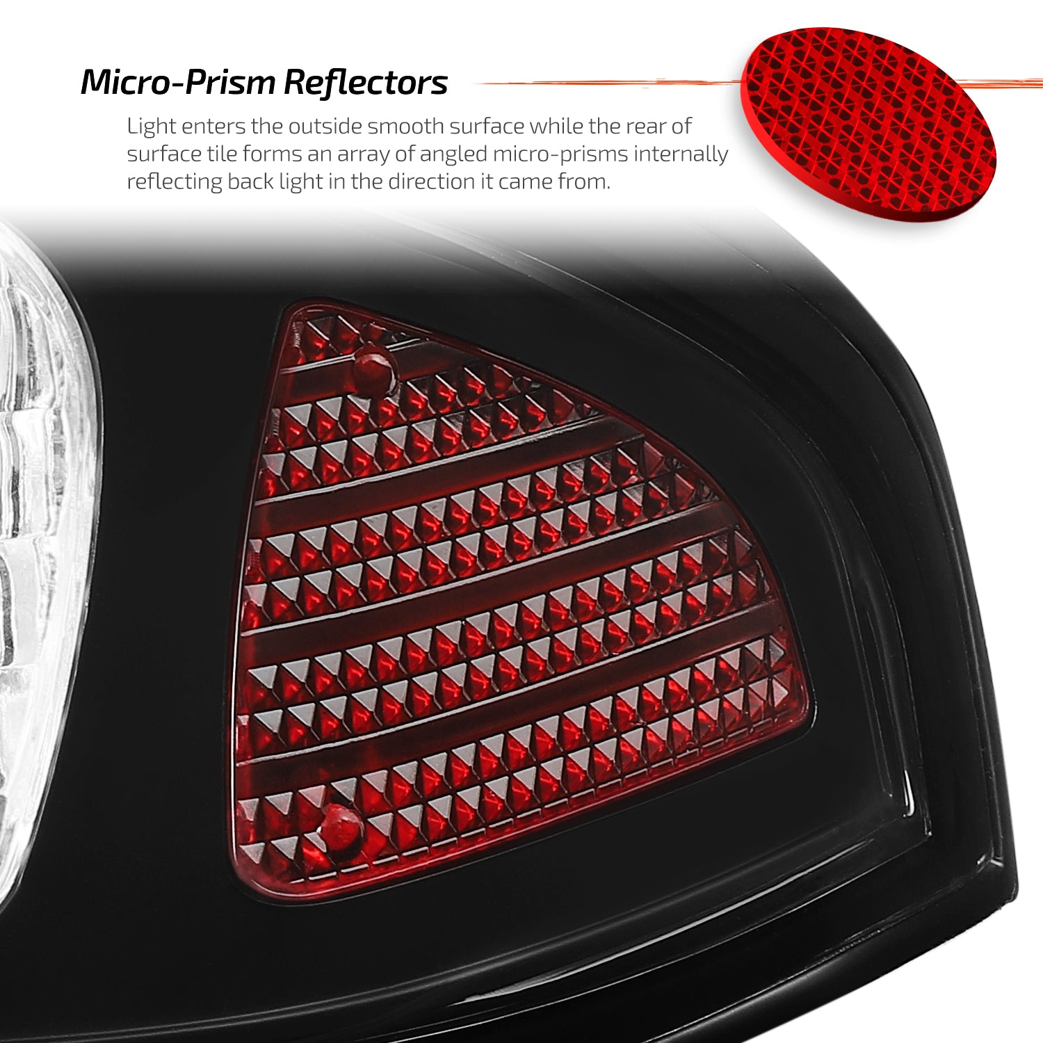 AKKON - For 1995 1996 1997 1998 Nissan 240Sx S14 LED Black Tail Lights