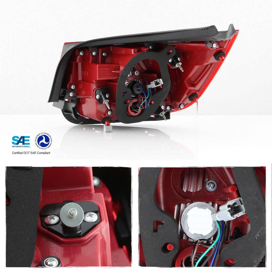 13 14 15 Chevy Malibu Quarter Mounted Tail Light Right PASSENGER NON - Foto 2