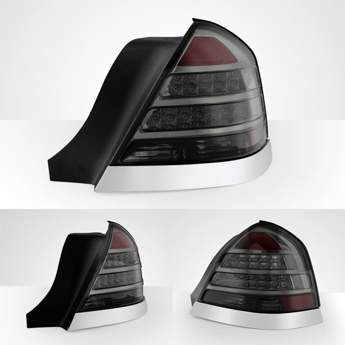 AKKON - For Smoked 98-11 Crown Victoria LED Tail Lights Brake Lamp Rep