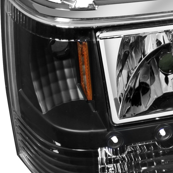 93-98 Jeep Grand Cherokee Black Led Crystal Headlights 6in1 - Foto 8