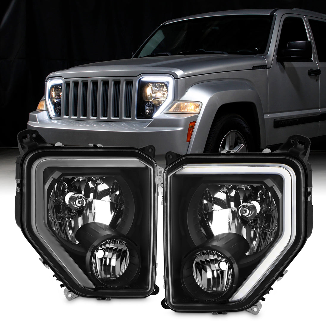 2005-07 Jeep Liberty Driver & Passenger Side 2 Piece Corner Light Set DIY Soluti 2005-07 Jeep Liberty Driver & Passenger Side 2 Piece Corner Light Set DIY Soluti