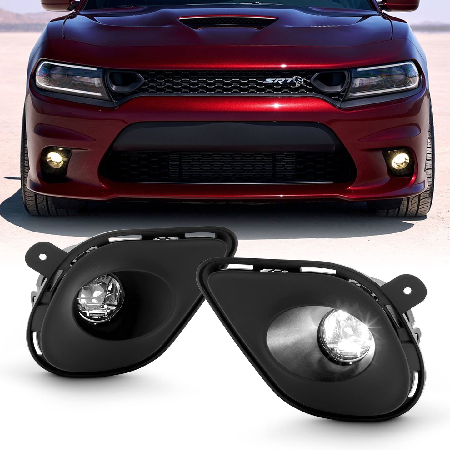 Fog Lights For Dodge Charger 2008 2011-2014 Dodge Charger SRT8 LED Fog Light Halo Kit (Projector Fogs)- Late Model Lighting Akkon - Fits 2015-2023 Dodge Charger Sedan LED W/Hood Scoop Clear Fog Lights For Dodge Charger 2008 2011-2014 Dodge Charger SRT8 LED Fog Light Halo Kit (Projector Fogs)- Late Model Lighting Akkon - Fits 2015-2023 Dodge Charger Sedan LED W/Hood Scoop Clear