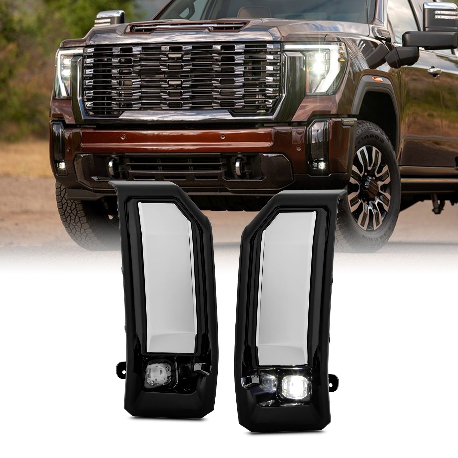 AKKON - Fits 2024-2025 GMC Sierra 2500HD 3500HD LED Bumper Fog Lights