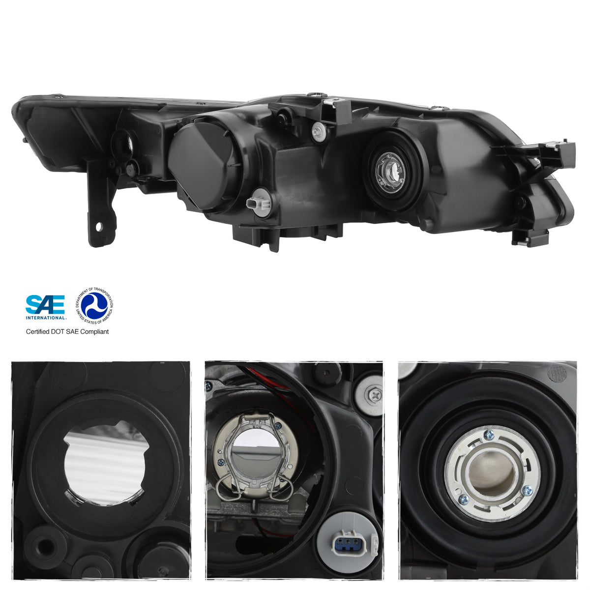 For 2007-2008 Acura TL Base/Navi HID Xenon Projector Headlight Set (Driver & Passenger Side)