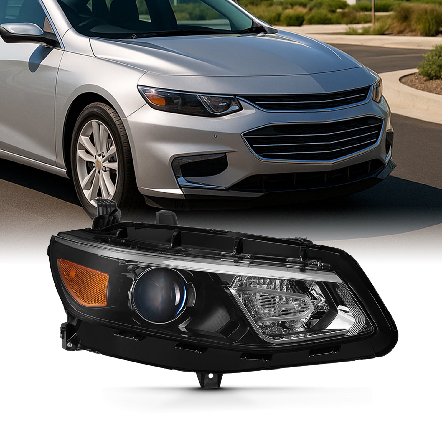 AKKON - For 2016-2022 Chevy Malibu Passenger Side Projector Headlight