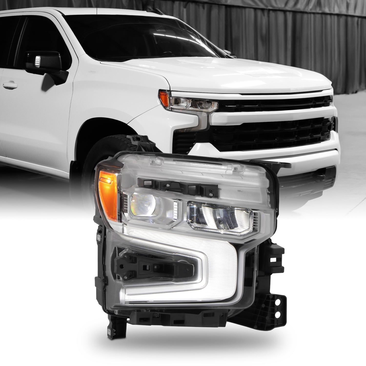 AKKON - Fits 2022-2024 Chevy Silverado 1500 LT RST [FULL LED] Projecto
