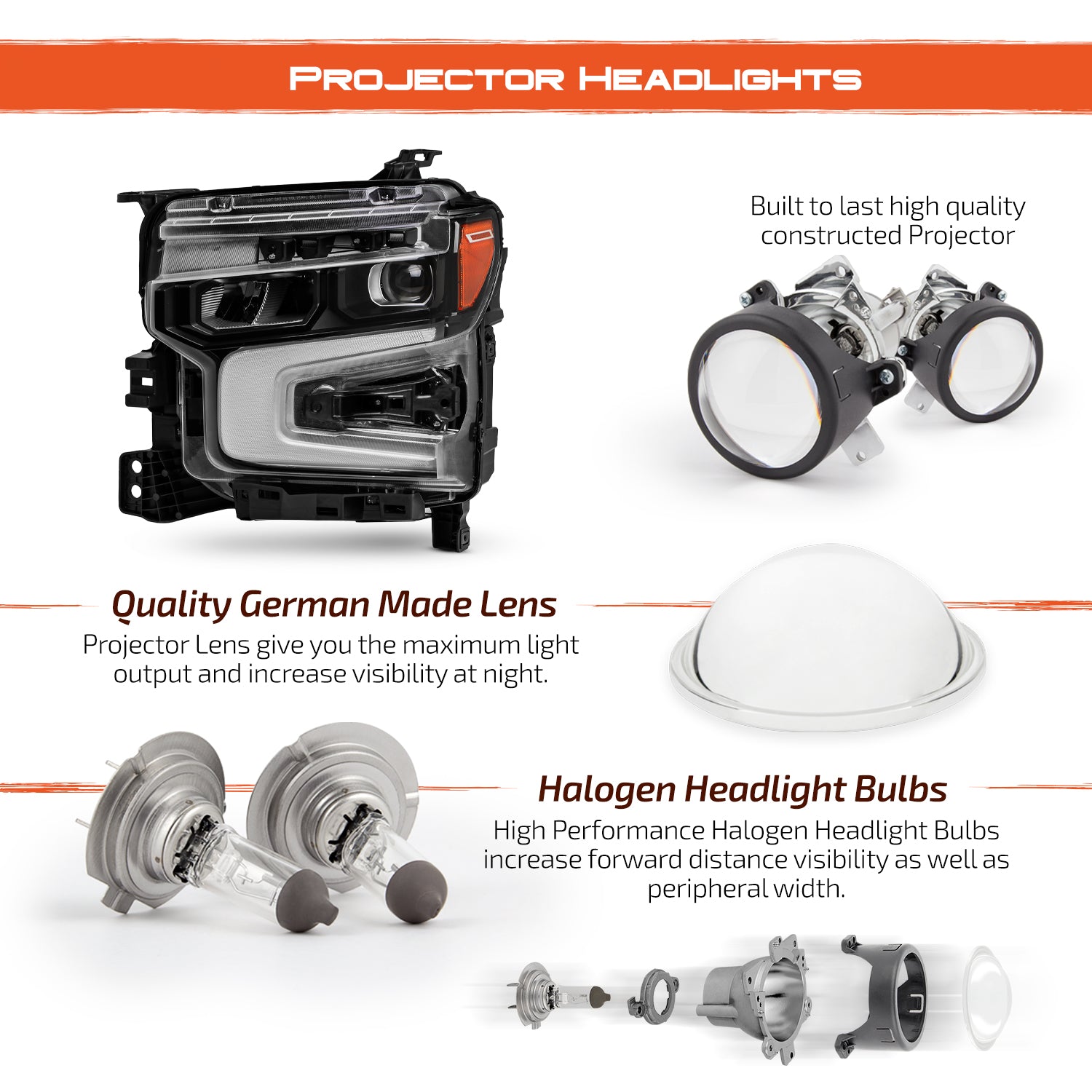 AKKON - Fits 2022-2024 Chevy Silverado 1500 LT Trail Boss | RST LED DR