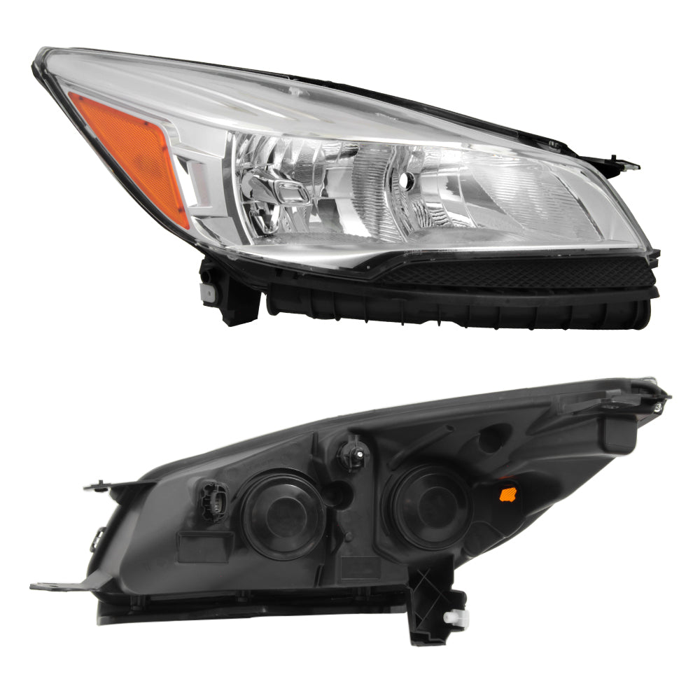 WFLNHB Factory Style Halogen Headlights For Ford Escape 2005-2007 – Driver & Passenger Set