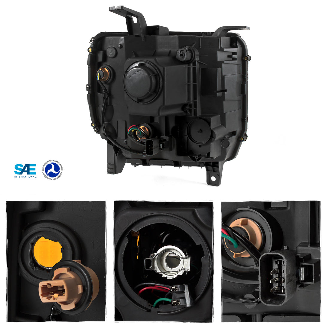 OEMdepots Left Side Factory Headlight Assembly For 2014-2015 GMC Sierra 1500 & 2015-2019 2500/3500