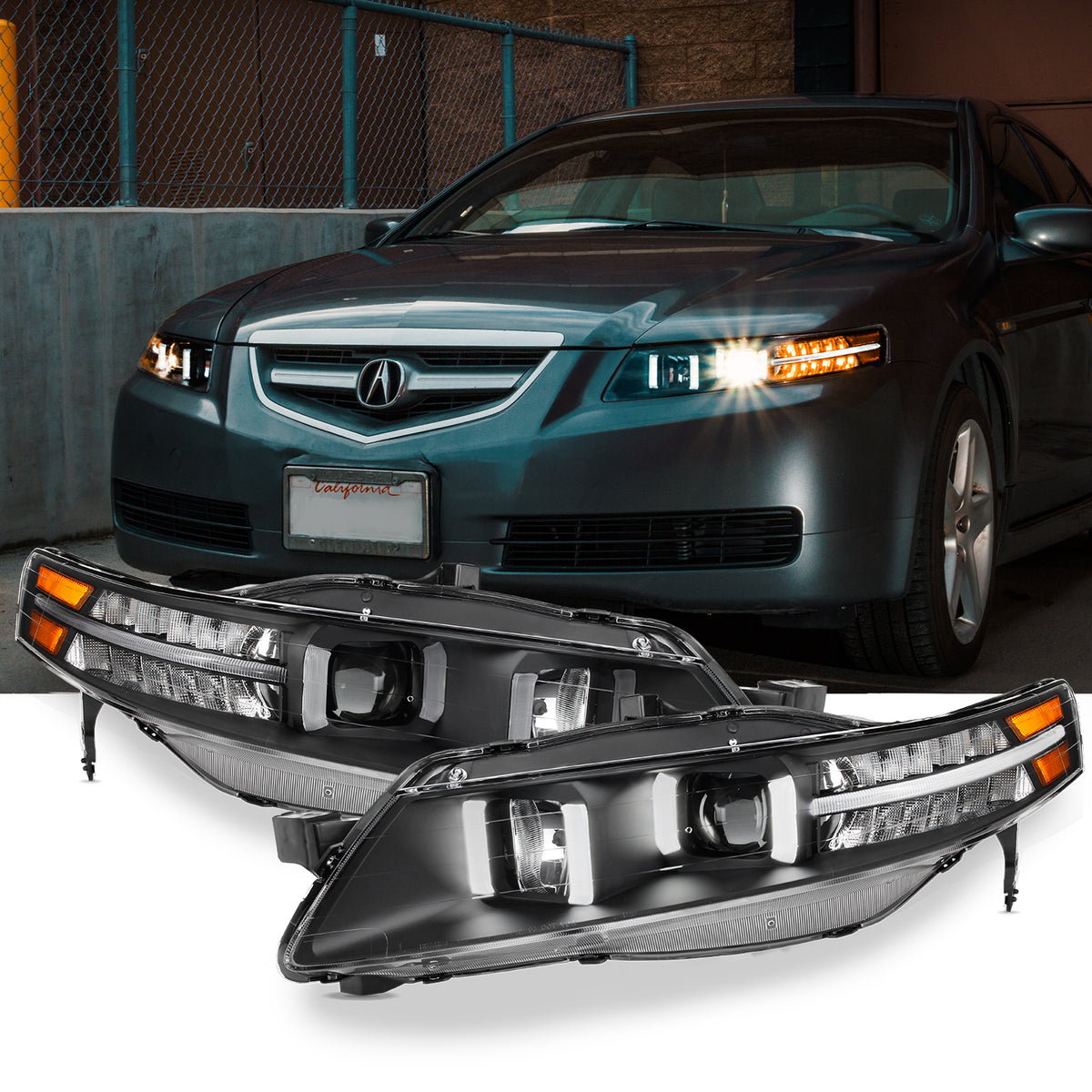 For 04-08 Acura Tsx Led Light Tube Drl Projector Headlig Oai Indicado For 04-08 Acura Tsx Led Light Tube Drl Projector Headlig Oai Indicado