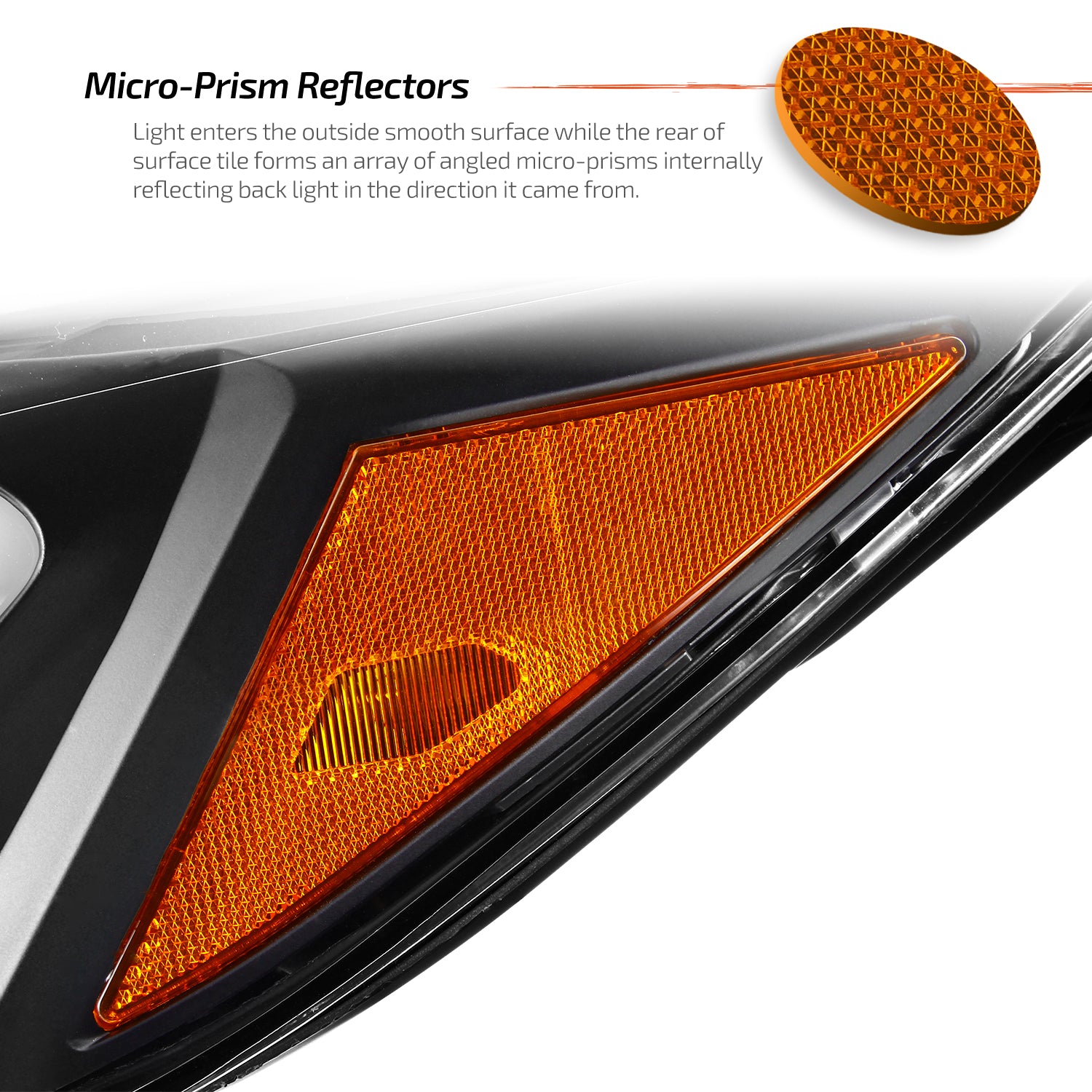 DTMOTO Factory Style Halogen Headlight – Passenger Right Side For 2013-2016 Ford Escape – Chrome Housing, Clear Lens
