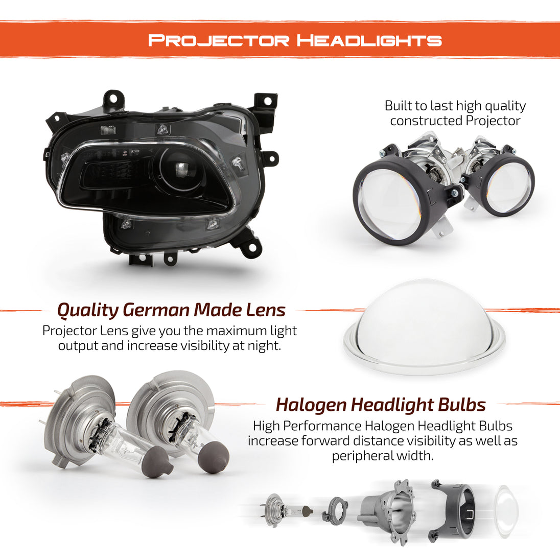 For Jeep Cherokee 2014-2018 Headlight Projector Headlamp For Jeep Cherokee 2014-2018 Headlight Projector Headlamp