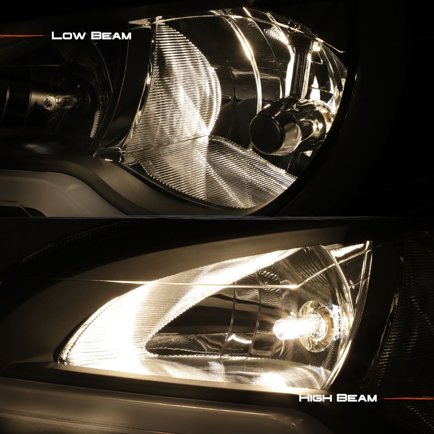 Pair Of Chrome Halogen Headlight Assemblies For 2008–2012 Chevy Malibu – Direct Fit