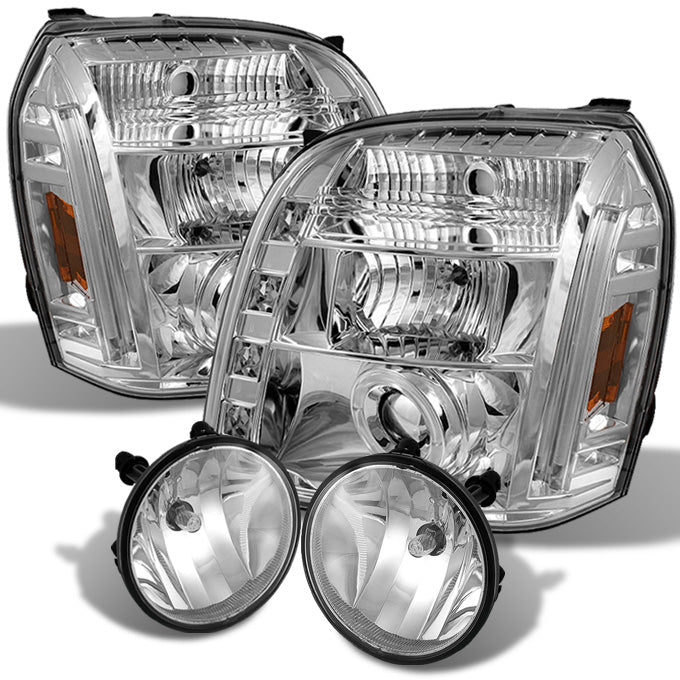 AKKON - For 07-14 GMC Yukon & Yukon XL 1500 2500 Chrome Projector LED